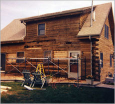 Log Home Repair - Before